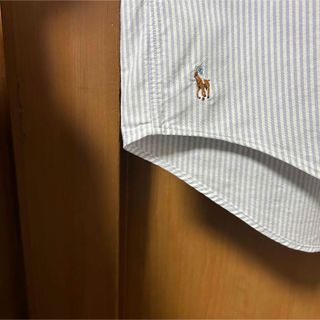 ポロラルフローレン(POLO RALPH LAUREN)の【美品】90s ラルフローレン the big oxford ストライプ 紫 白(シャツ)