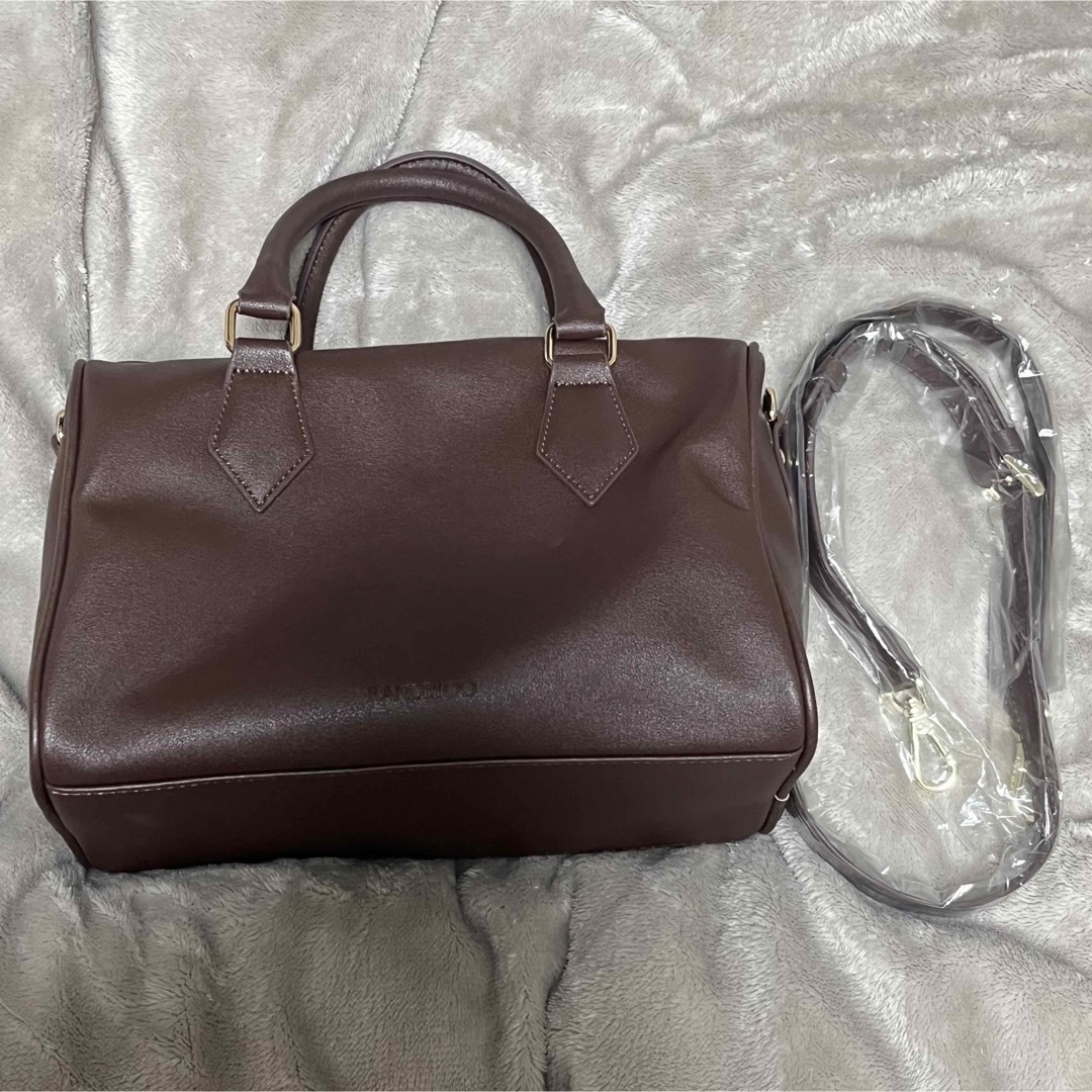 RANDEBOO(ランデブー)の美品RANDEBOO Minimal Boston Bag Dark Brown レディースのバッグ(ボストンバッグ)の商品写真