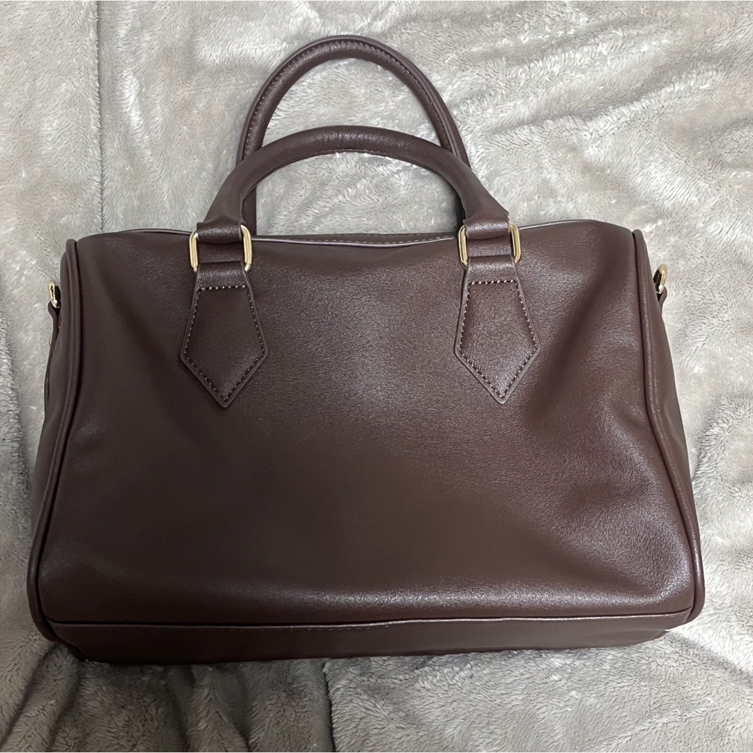 RANDEBOO(ランデブー)の美品RANDEBOO Minimal Boston Bag Dark Brown レディースのバッグ(ボストンバッグ)の商品写真