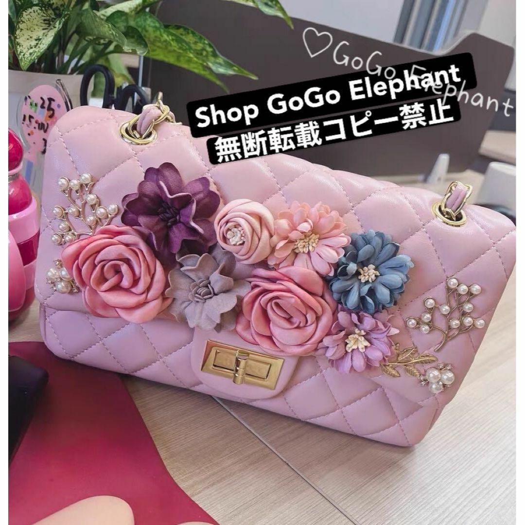 韓国♡お呼ばれバッグ Flower 美女 bag バッグ 流行り パーティ お花 レディースのバッグ(ハンドバッグ)の商品写真