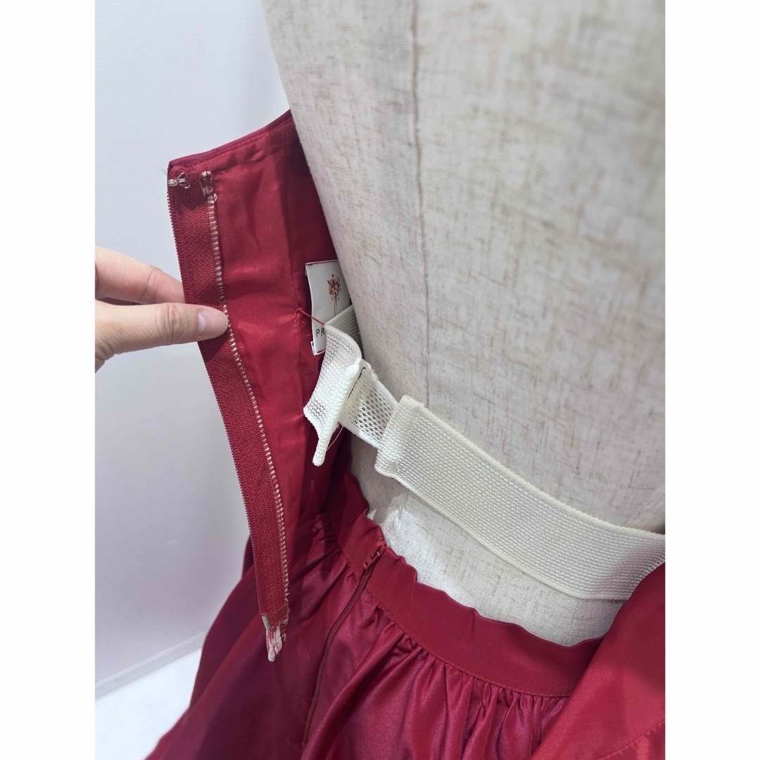 プロニプシア ドレス 赤 ツーピース  レディースのフォーマル/ドレス(ロングドレス)の商品写真