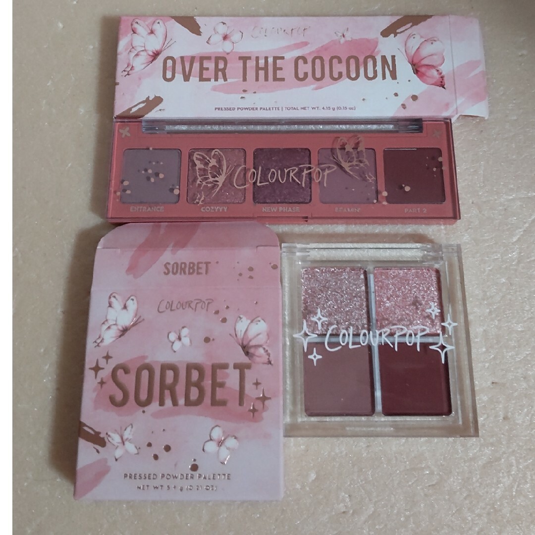 colourpop(カラーポップ)の【未使用※】カラーポップ　アイシャドウOVER THE COCOON＆Sorbe コスメ/美容のベースメイク/化粧品(アイシャドウ)の商品写真