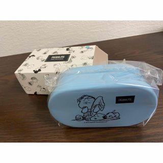 スヌーピー(SNOOPY)のスヌーピー　お弁当箱　水色(弁当用品)