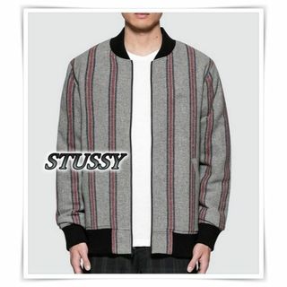 ステューシー(STUSSY)のSTUSSYステューシーWool Stripe Bomber 中綿ジャケット(ブルゾン)