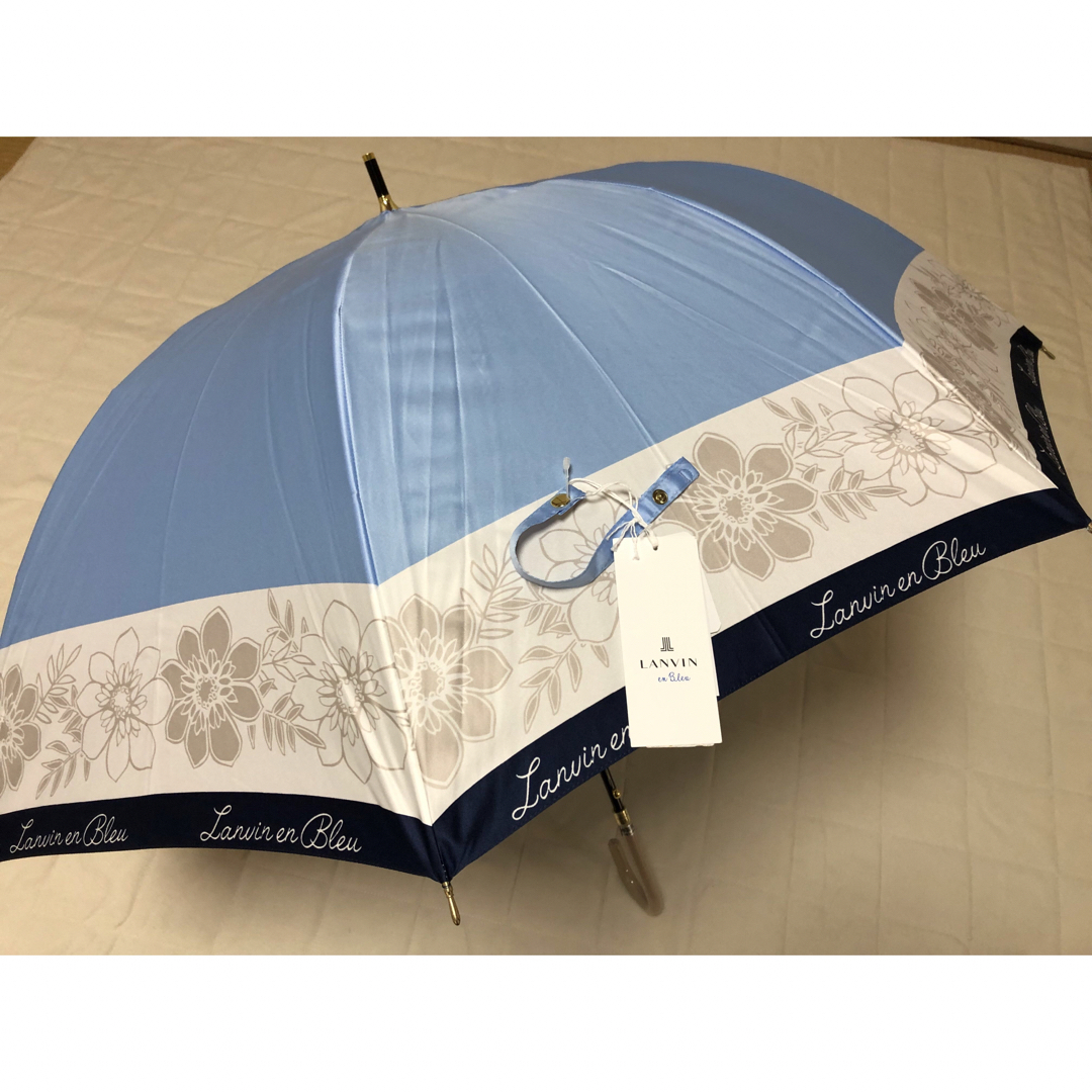 LANVIN en Bleu(ランバンオンブルー)の215新品ランバンオンブルーマーガレットりぼん ジャンプ式 長傘耐風傘 レディースのファッション小物(傘)の商品写真