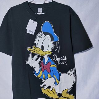 新品 Tシャツ L ドナルド ディズニー レトロ アニメ 半袖 ビッグプリント