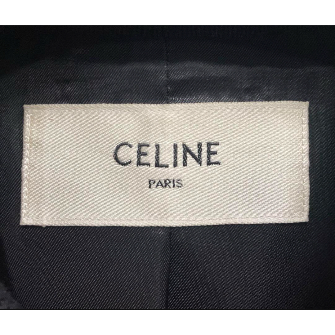 celine(セリーヌ)の19SS Celine アームレザー テディジャケット 46 スタジャン  メンズのジャケット/アウター(スタジャン)の商品写真