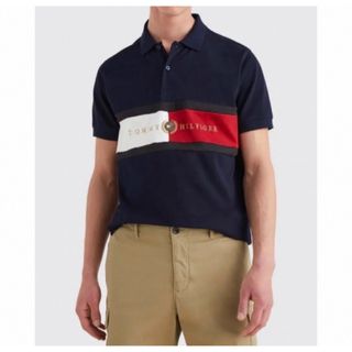 TOMMY HILFIGER - 送料無料 新品 TOMMY HILFIGER ストライプ ポロシャツ XL