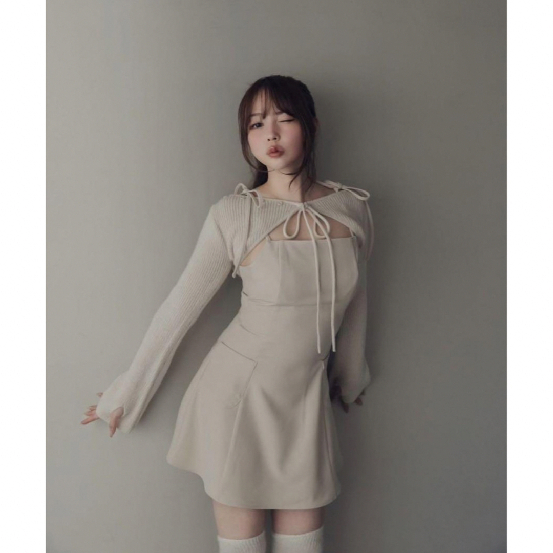 ANDMARY Lamia knit set mini dress レディースのワンピース(ミニワンピース)の商品写真