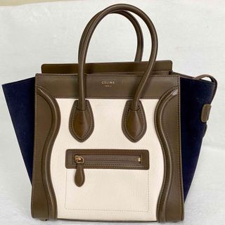 セリーヌ(celine)のCELINE セリーヌ ラゲージ マイクロ トートバッグ レザー 革 スエード(ハンドバッグ)