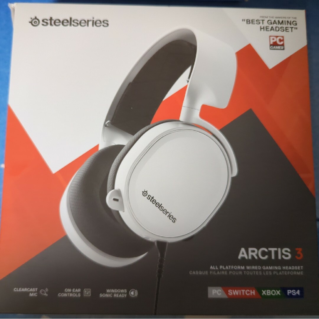 SteelSeries(スティールシリーズ)のSTEELSERIES ゲーミングヘッドセット ARCTIS 3 2019 E… スマホ/家電/カメラのPC/タブレット(PC周辺機器)の商品写真