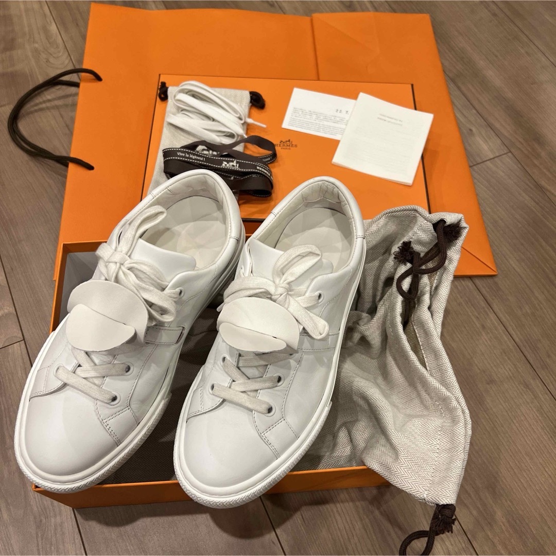 新品未使用 エルメス HERMES スニーカー 《デイ》 白 37 - 靴 新品未使用 エルメス HERMES スニーカー 《デイ》 白 37 - 靴