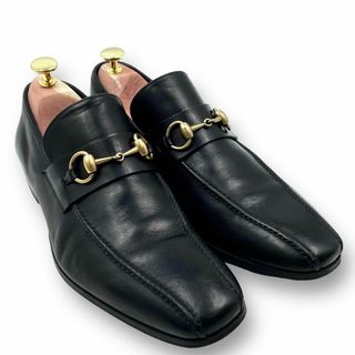 Gucci - 良品 GUCCI ローファー 革靴 ホースビット スワールトゥ ブラック