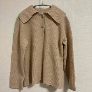 スティーブンアラン(steven alan)のsteven alan ウール ナイロン 2ボタン ニット ベージュ(ニット/セーター)