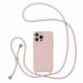 【色: サンドピンク】UEEBAI ショルダー ケース iPhone 15 Pr(その他)