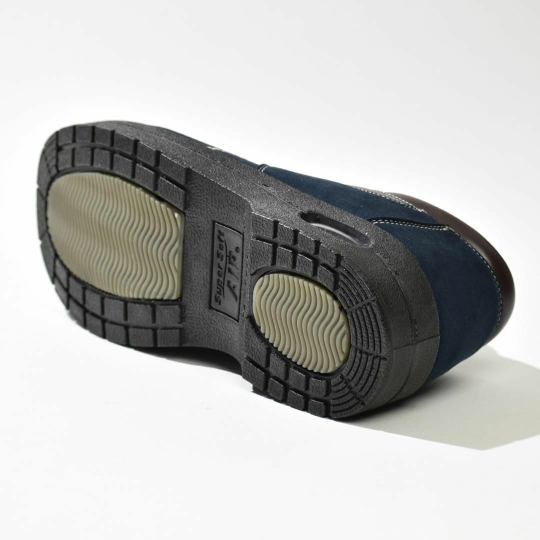 ウォーキングシューズ メンズ 幅広 4E 軽量 おしゃれ ネイビー 24.5cm メンズの靴/シューズ(スニーカー)の商品写真