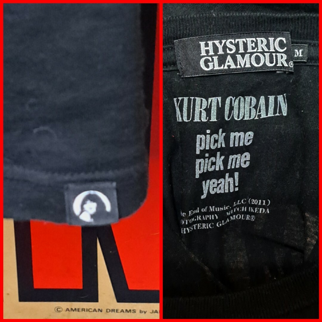 HYSTERIC GLAMOUR(ヒステリックグラマー)のヒステリックグラマー　ニルヴァーナ　カートコバーン　Tシャツ　Ｍ　キムタク メンズのトップス(Tシャツ/カットソー(半袖/袖なし))の商品写真