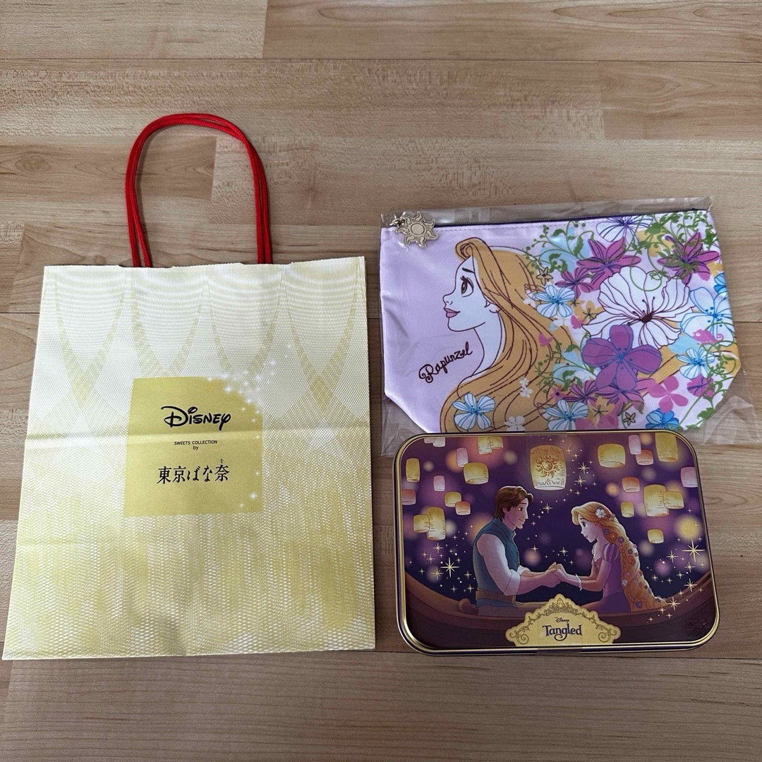 Disney(ディズニー)のディズニー　東京ばな奈　ラプンツェル　スペシャルコラボ　缶 エンタメ/ホビーのおもちゃ/ぬいぐるみ(キャラクターグッズ)の商品写真