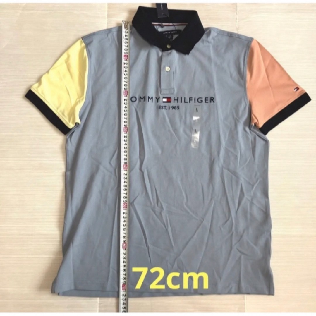 TOMMY HILFIGER(トミーヒルフィガー)の送料無料 新品 TOMMY HILFIGER カラーブロック ロゴ ポロ XL メンズのトップス(ポロシャツ)の商品写真