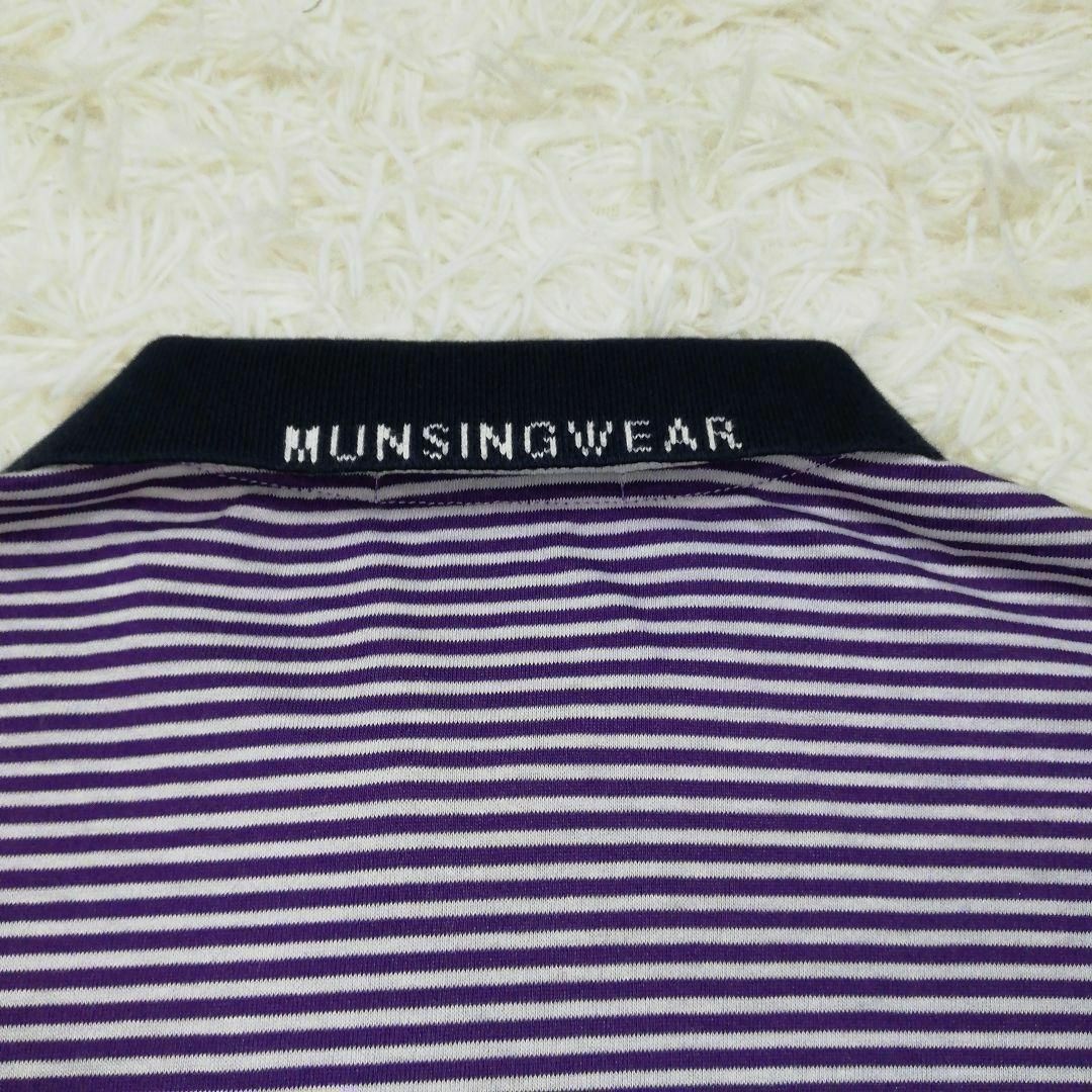 Munsingwear(マンシングウェア)のマンシングウェア　ポロシャツ　ゴルフ　半袖　ボーダー　ウエア　刺繍　アップリケ スポーツ/アウトドアのゴルフ(ウエア)の商品写真