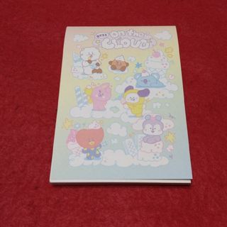 ビーティーイシビル(BT21)の新品未使用【イベント限定品一筆メモ01グループアートOn_the_Cloud】(ノート/メモ帳/ふせん)