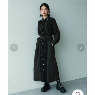 HARE - 極美品✨HAREハレ✨イソザイレイヤードワンピース✨ロング✨黒✨デザイン✨レース