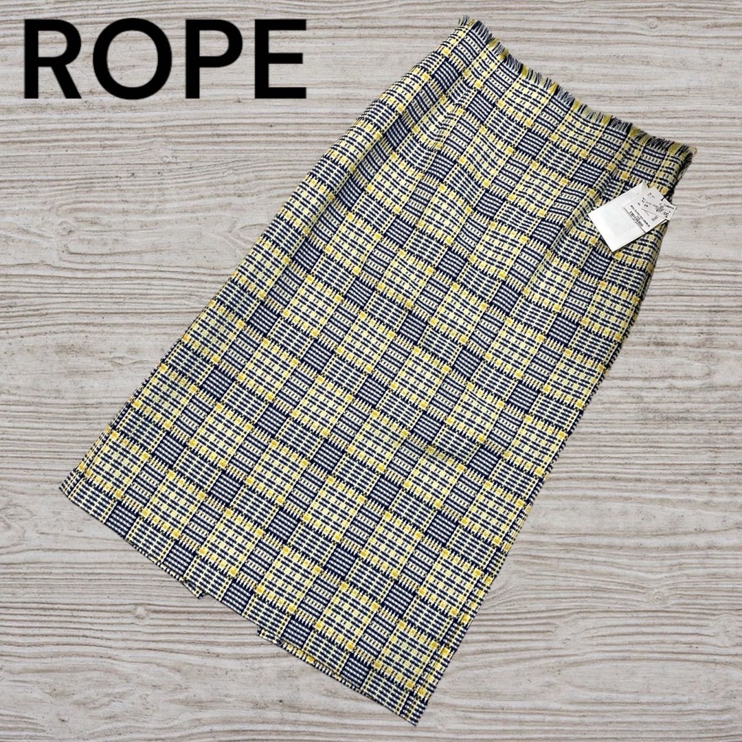 ROPE’(ロペ)の新品未使用　ロペ　ROPE マリンチェック　ツイード　スカート　38  レディースのスカート(ひざ丈スカート)の商品写真