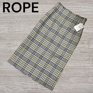 ロペ(ROPE’)の新品未使用　ロペ　ROPE マリンチェック　ツイード　スカート　38 (ひざ丈スカート)