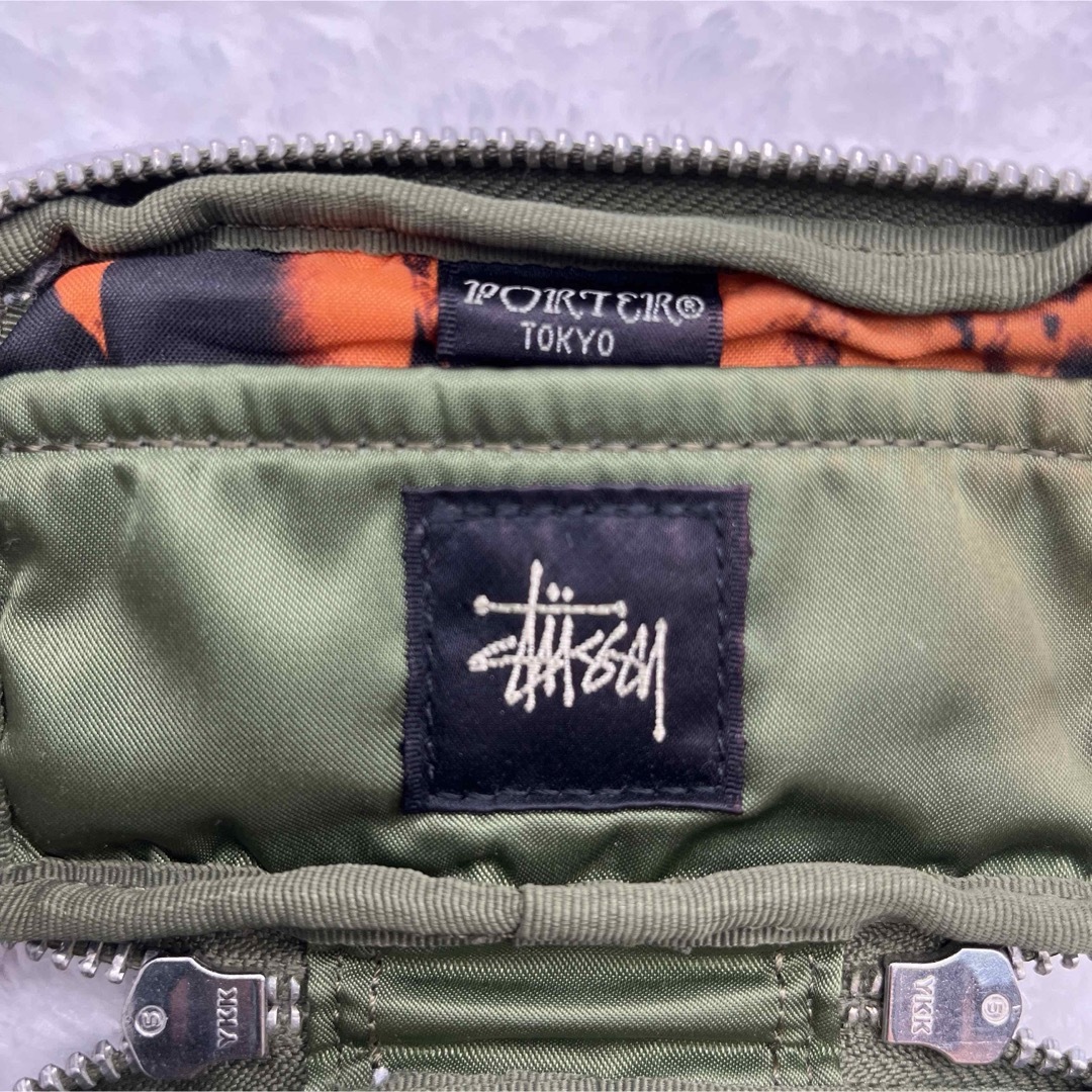 PORTER(ポーター)の激レア！PORTER  STUSSY  コラボ　タンカー　キーケース  グリーン メンズのファッション小物(キーケース)の商品写真