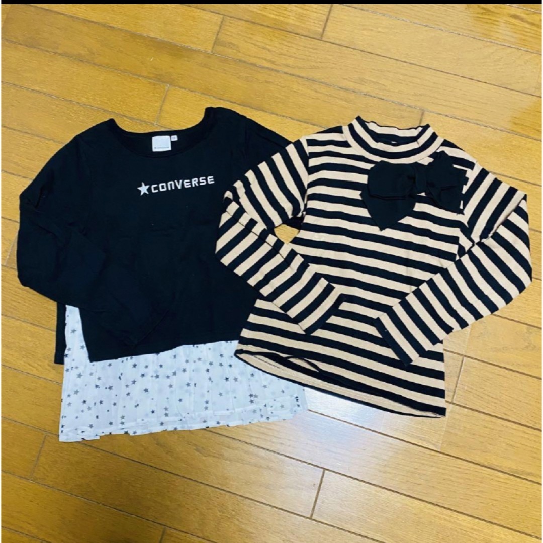 CONVERSE(コンバース)のトップス　長袖　130cm   2枚セット キッズ/ベビー/マタニティのキッズ服女の子用(90cm~)(Tシャツ/カットソー)の商品写真