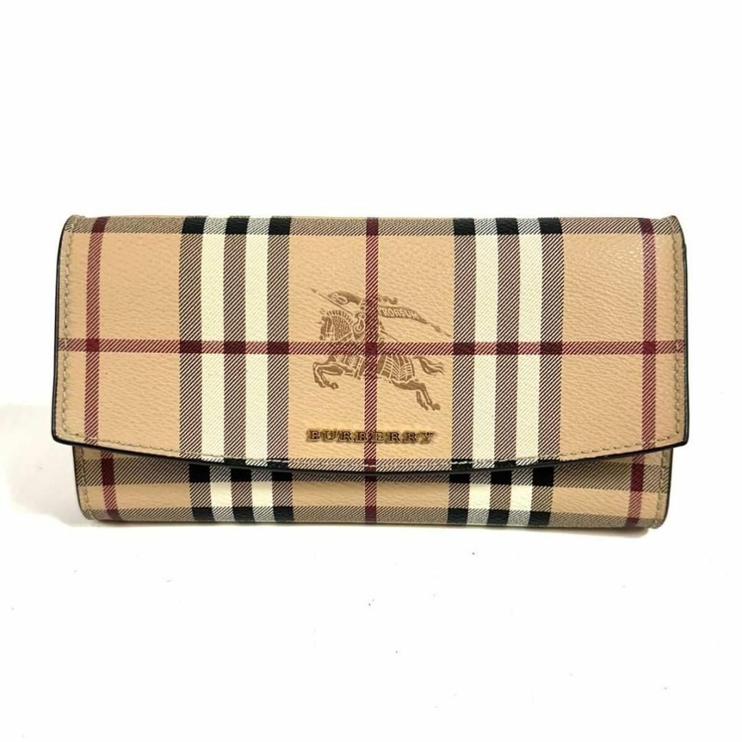 BURBERRY(バーバリー)の【美品】BURBERRY 長財布 ノバチェック  ベージュ ゴールド金具 レディースのファッション小物(財布)の商品写真