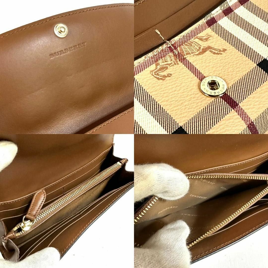 BURBERRY(バーバリー)の【美品】BURBERRY 長財布 ノバチェック  ベージュ ゴールド金具 レディースのファッション小物(財布)の商品写真