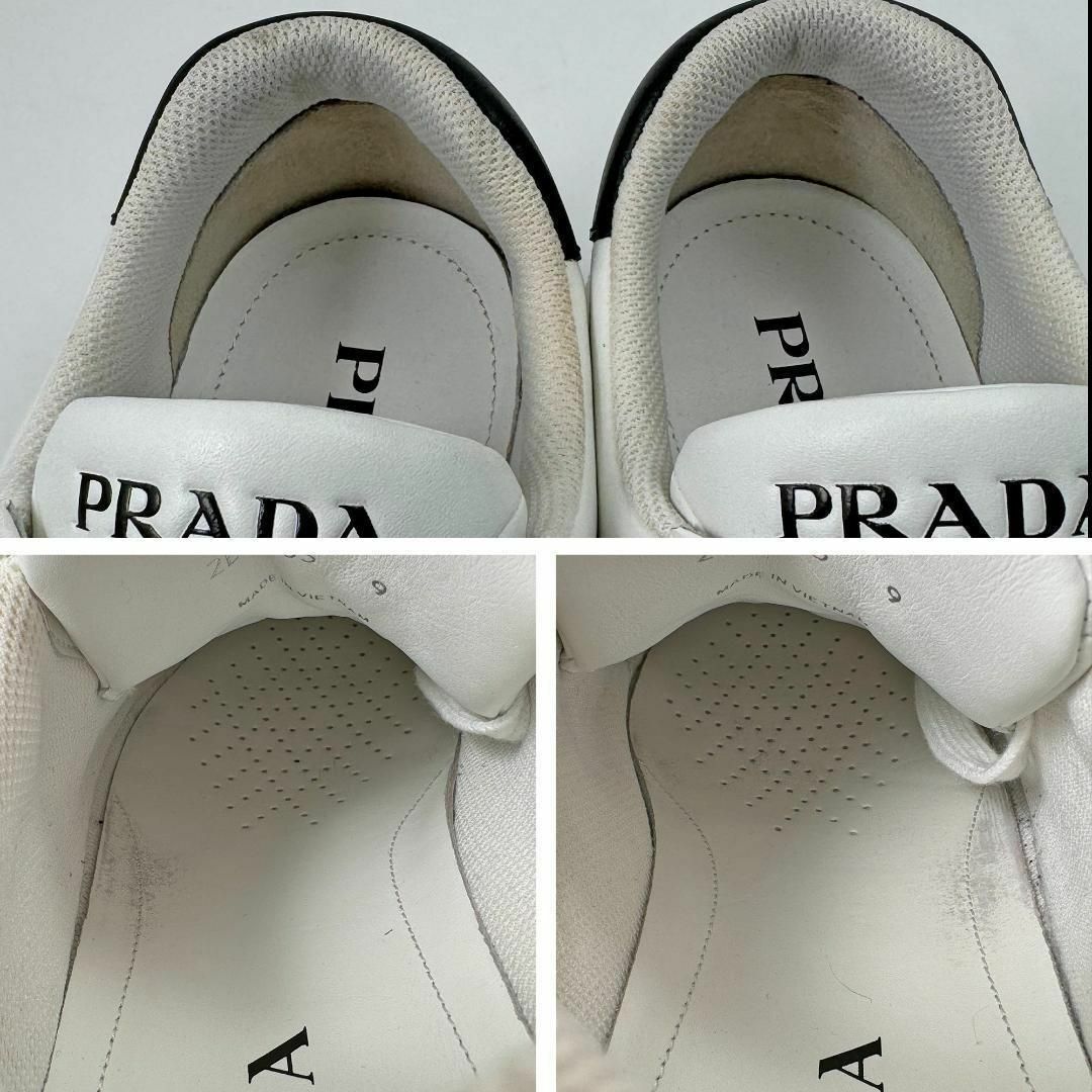 PRADA(プラダ)の◎美品◎プラダ 厚底 スニーカー 三角ロゴ トライアングル 厚底 白 28 9 メンズの靴/シューズ(スニーカー)の商品写真