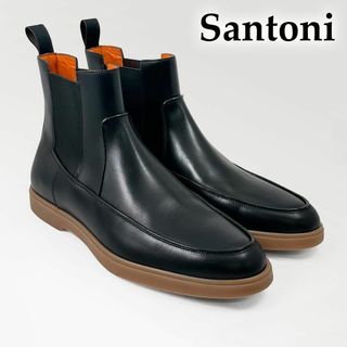 Santoni - ◎未使用級◎ サントーニ サイドゴアブーツ ラバーソール 黒 ブラック