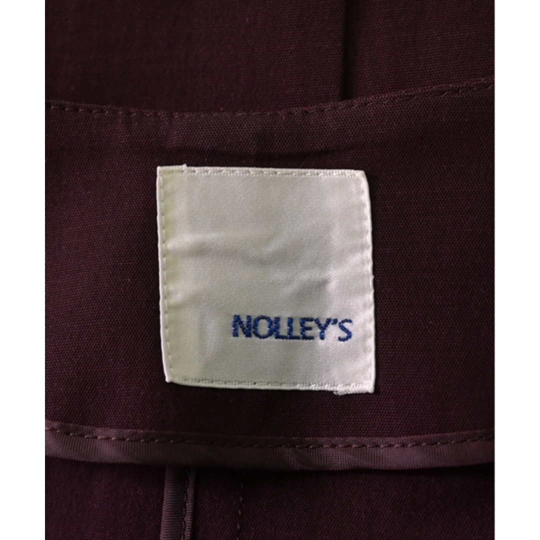 NOLLEY'S(ノーリーズ)のNolley's ノーリーズ ノーカラージャケット 38(M位) エンジ 【古着】【中古】 レディースのジャケット/アウター(ノーカラージャケット)の商品写真