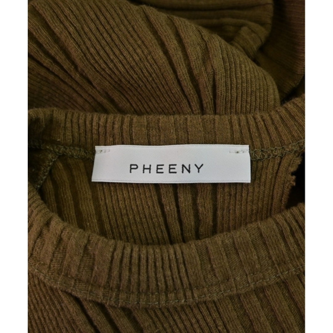 PHEENY(フィーニー)のPHEENY フィーニー Tシャツ・カットソー F カーキ系 【古着】【中古】 レディースのトップス(カットソー(半袖/袖なし))の商品写真