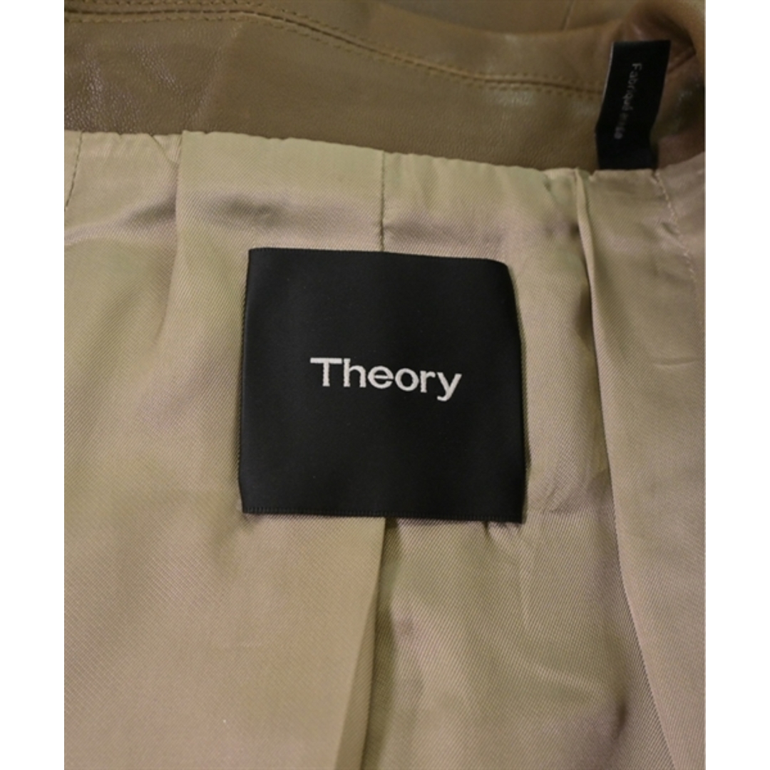 theory(セオリー)のTheory セオリー ライダース 2(M位) 茶 【古着】【中古】 レディースのジャケット/アウター(ライダースジャケット)の商品写真