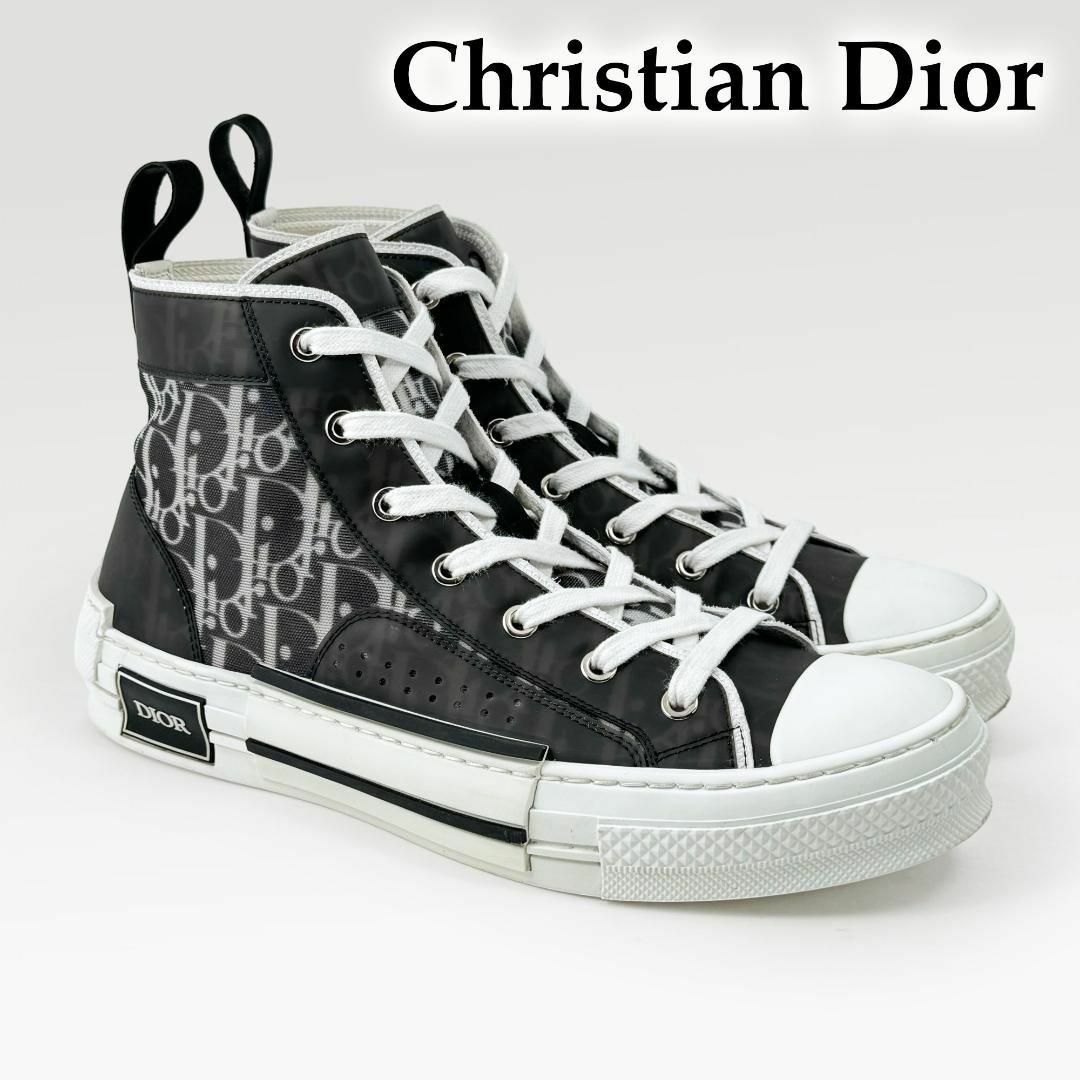 Christian Dior(クリスチャンディオール)の◎現行・美品◎ディオール ハイトップ スニーカー B23 黒 オブリーク 黒 メンズの靴/シューズ(スニーカー)の商品写真