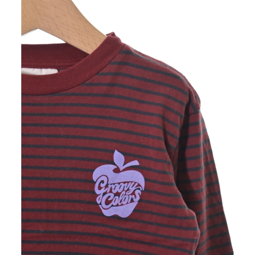 Groovy Colors(グルービーカラーズ)のGROOVY COLORS Tシャツ・カットソー 90 赤系(ボーダー) 【古着】【中古】 キッズ/ベビー/マタニティのキッズ服女の子用(90cm~)(Tシャツ/カットソー)の商品写真