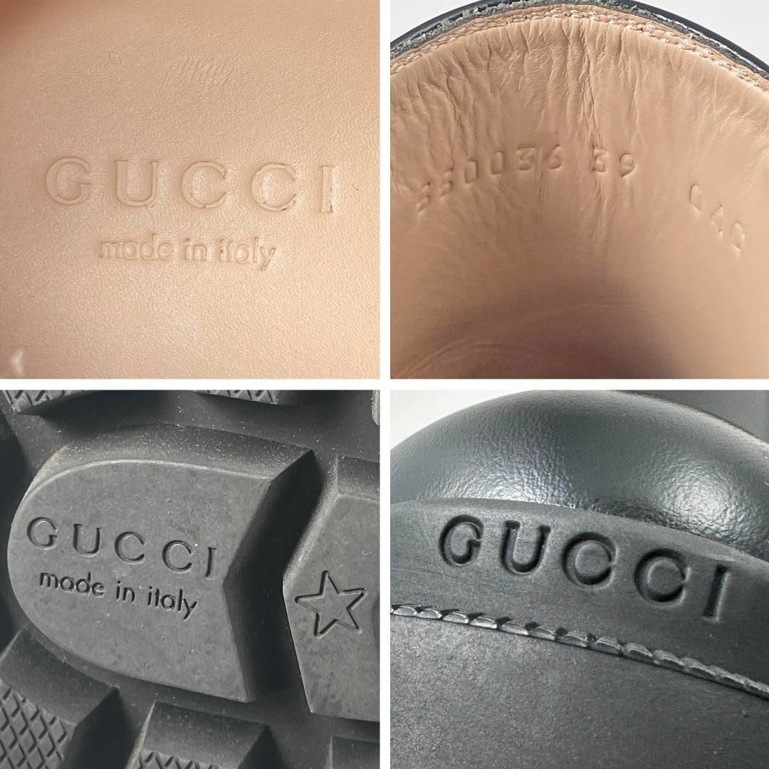 Gucci(グッチ)の◎極美品◎グッチ ショートブーツ 厚底 マーモント ビジュー クリスタル 39黒 レディースの靴/シューズ(ブーツ)の商品写真