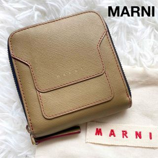 Marni - 61.マルニ 折り財布 コンパクトウォレット ミニ 金ロゴ残存 ラウンドジップ