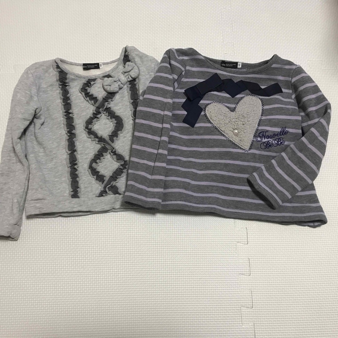 BeBe(ベベ)のBeBe トレーナー　まとめ売り　2枚セット　110センチ キッズ/ベビー/マタニティのキッズ服女の子用(90cm~)(ニット)の商品写真