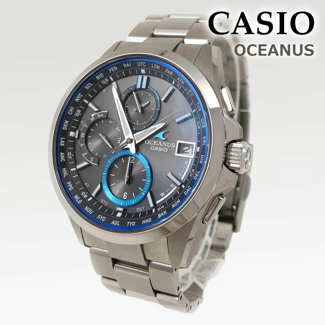 CASIO(カシオ)のカシオ 腕時計 オシアナス クロノグラフ OCW-T2600 電波ソーラー 青 メンズの時計(腕時計(アナログ))の商品写真