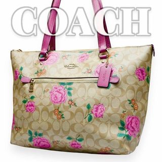 COACH - 良品！COACH 花柄 トートバッグ 7533