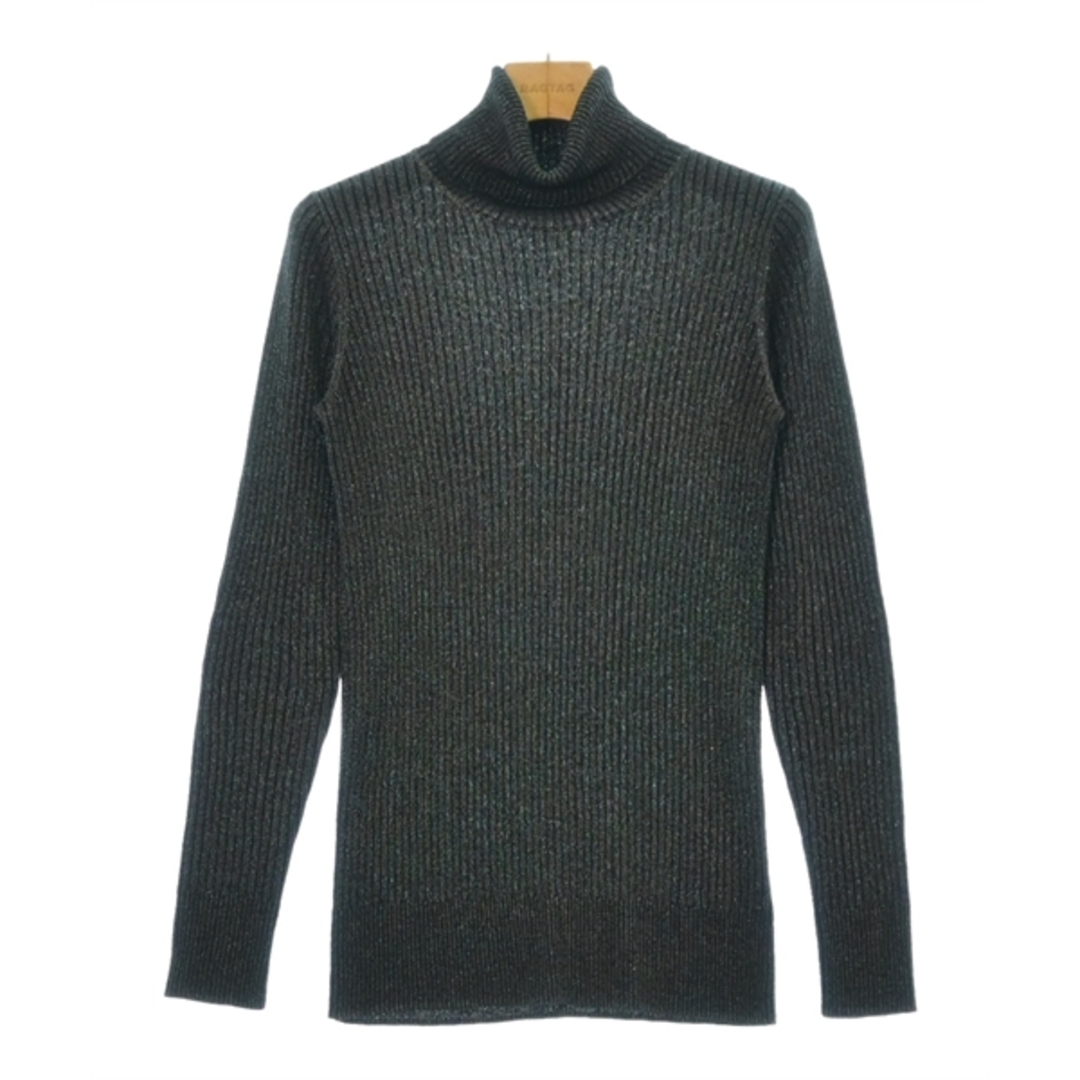 DRIES VAN NOTEN(ドリスヴァンノッテン)のDRIES VAN NOTEN ニット・セーター XS 黒系x緑(ラメ) 【古着】【中古】 レディースのトップス(ニット/セーター)の商品写真