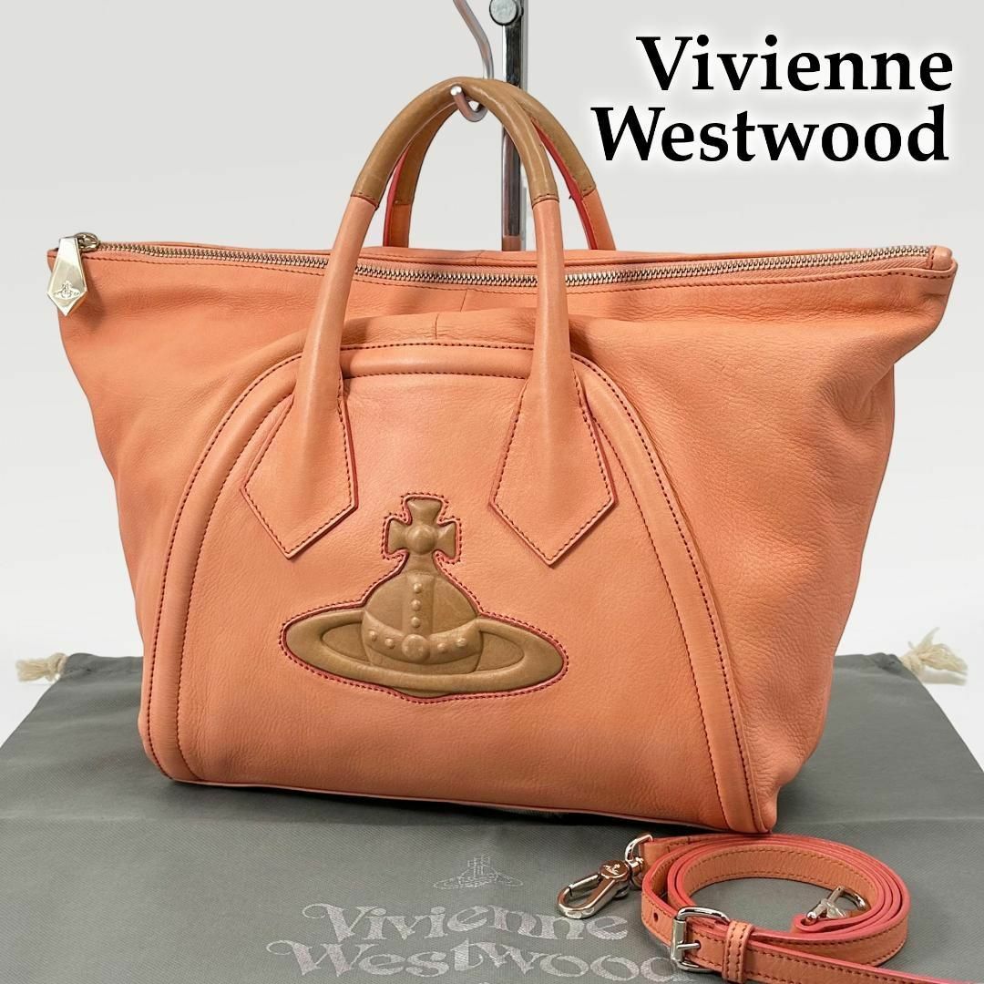 Vivienne Westwood(ヴィヴィアンウエストウッド)のヴィヴィアンウエストウッド チェルシー 2wayショルダーバッグ オーブ ピンク レディースのバッグ(ショルダーバッグ)の商品写真