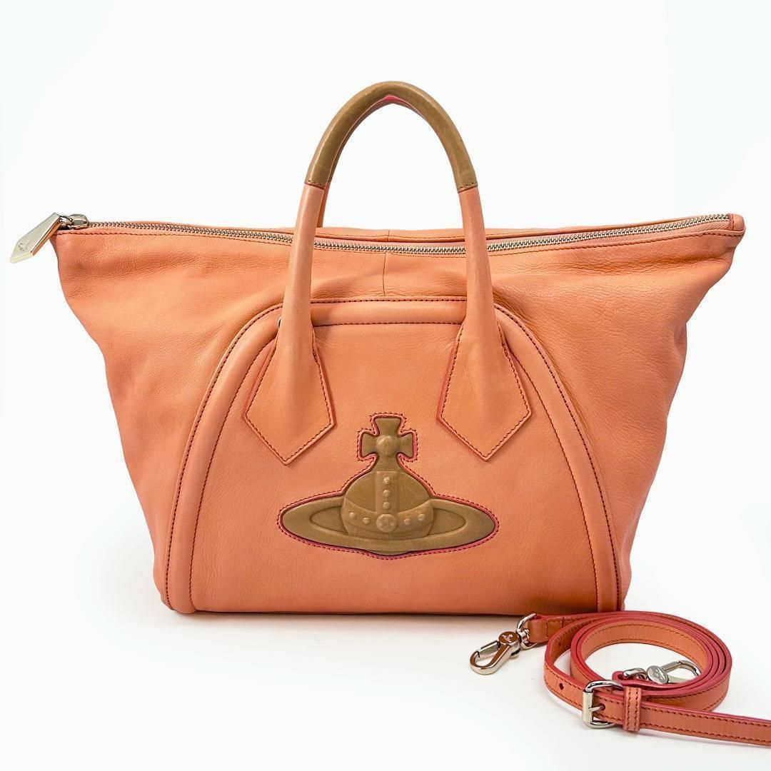 Vivienne Westwood(ヴィヴィアンウエストウッド)のヴィヴィアンウエストウッド チェルシー 2wayショルダーバッグ オーブ ピンク レディースのバッグ(ショルダーバッグ)の商品写真