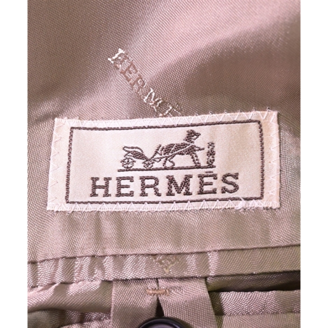 Hermes(エルメス)のHERMES エルメス ステンカラーコート 46(M位) ベージュ 【古着】【中古】 メンズのジャケット/アウター(ステンカラーコート)の商品写真