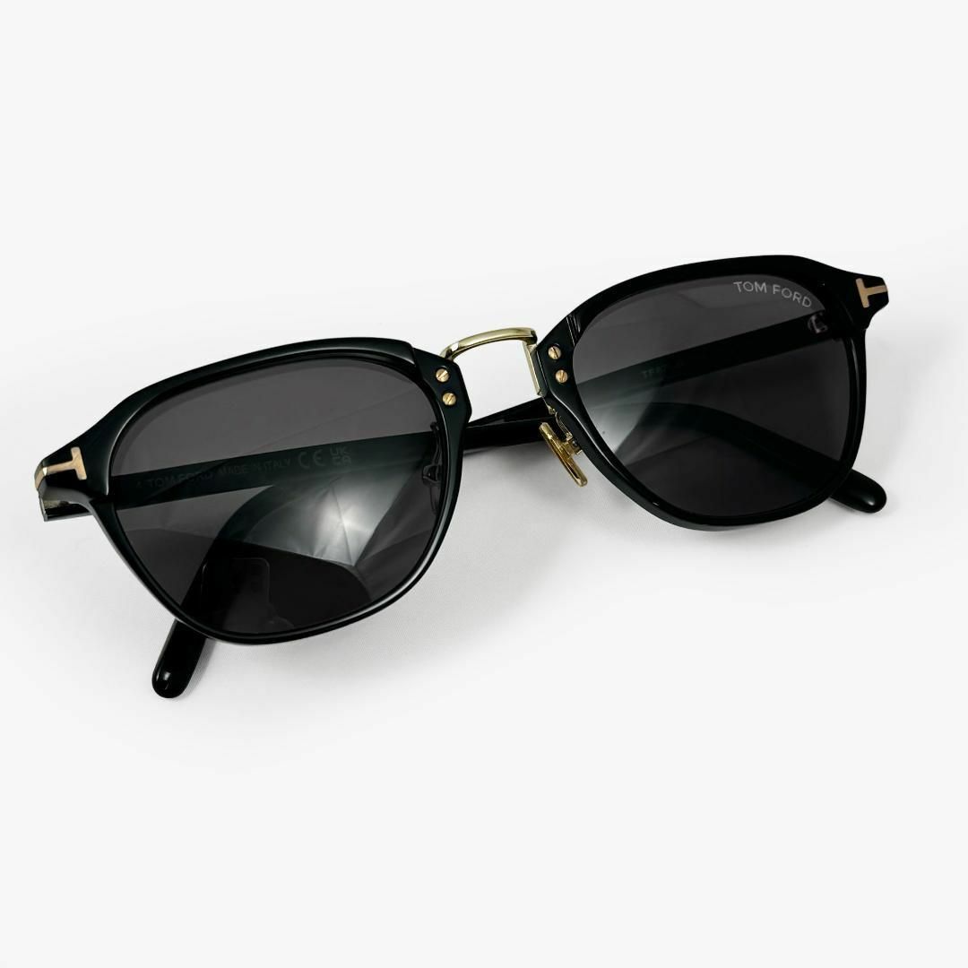 TOM FORD(トムフォード)の美品◎トムフォード サングラス TF878 黒 ブラック ゴールド バイカラー メンズのファッション小物(サングラス/メガネ)の商品写真