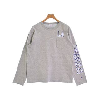 チャンピオン(Champion)のCHAMPION チャンピオン Tシャツ・カットソー L ライトグレー 【古着】【中古】(Tシャツ/カットソー(半袖/袖なし))